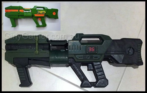 buzz-bee-nerf-mod-belt-blaster-pulse-rifle buzzbee belt blaster painting mod aliens pulse rifle