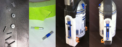 Nerf-Maverick-R2D2-mod-Mav2D2-GirlyGamer-Legs-parts Nerf Maverick R2D2 mod R2D2's Legs side on view