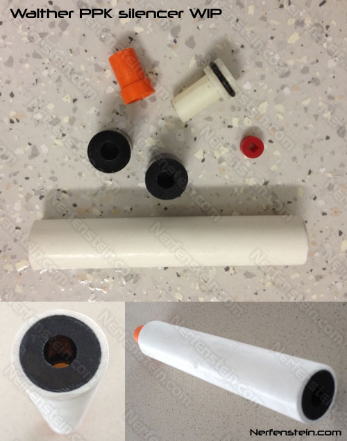 walther-ppk-silencer-WIP-Nerfenstein walther PPK silencer prop build WIP