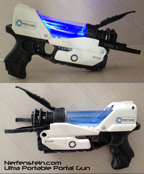 Nerf-mod-portal-gun-chell-pistol One Handed Portal gun Portal pistol Aperture Science