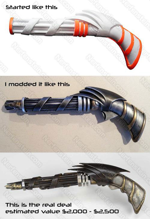 romulan-blaster-pistol-steampunk Romulan Star Trek blaster pistol disruptor prop gun