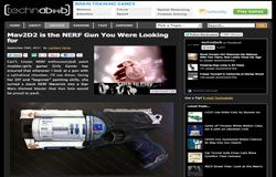 Press-coverage-technabob-nerfenstein hits technabob geek website