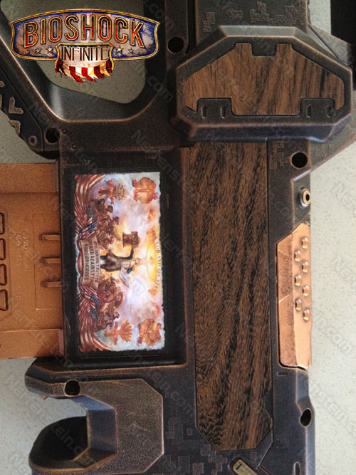 bioshock-infinite-nerf-rayven-display-prop-gun-nerfenstein-close BioShock Infinite weapon nerf rayven blaster gun homage to the video game