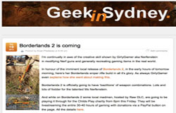 geek-in-sydney-borderlands-2 Geek in Sydney covers Borderlands 2 mod
