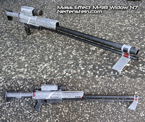 mass-effect-widow-m98-sniper-rifle-nerf-mod-nerfenstein Mass Effect M-98 widow sniper rifle prop build nerf mod blaster for cosplay
