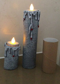 spooky-bleeding-halloween-candle-props bleeding candles for Halloween prop making tutorial