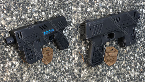 Judge-Dredd-2012-blaster-pistol-prop-by-nerfenstein Judge Dredd 2012 prop gun foam blaster pistol prop build