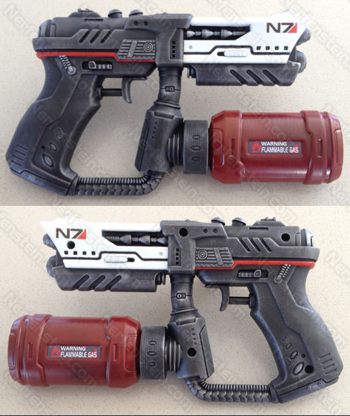 N7 mass effect flamethrower pistol mod by nerfenstein girlygamer