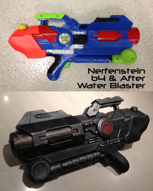 Water blaster mod Gears of War homage Scifi Blaster mod by nerfenstein girlygamer