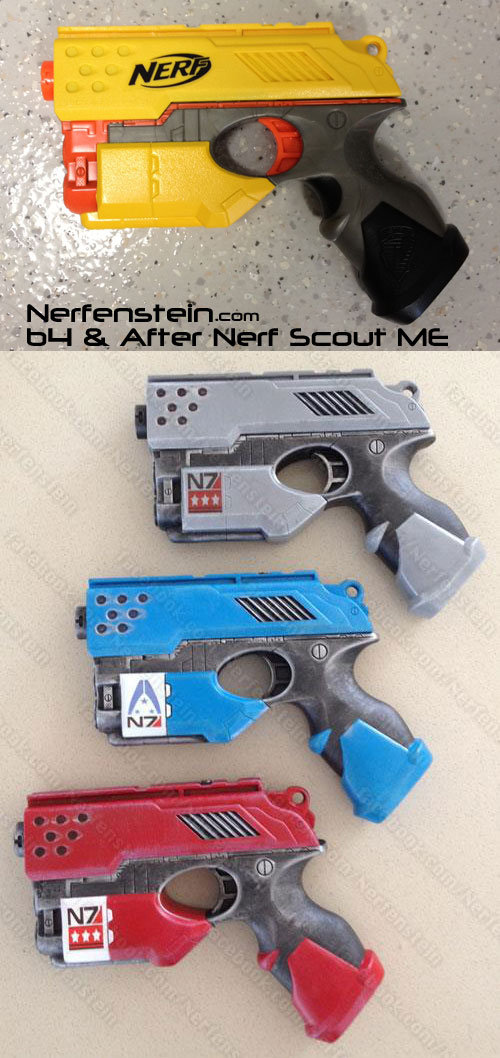 nerf scout mods mass effect N7 normandy blasters girlygamer nerfenstein