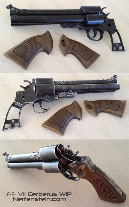 Final Fantasy VII Cerberus revolver cosplay prop girlygamer nerfenstein