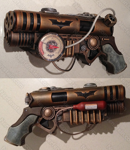 steampunk batman grappler pistol by nerfenstein girlygamer