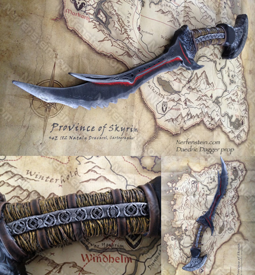 skyrim daedric dagger prop build by nerfenstein girlygamer