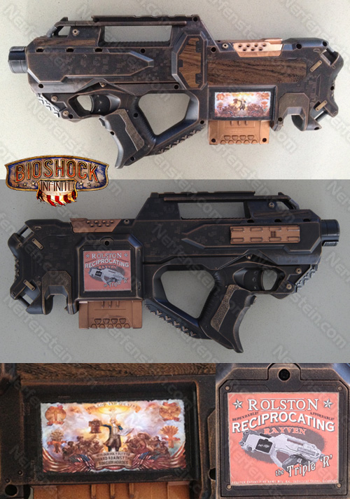 bioshock infinite nerf rayven blaster repaint by nerfenstein girlygamer