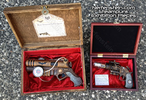 steampunk batman and tesla pistol props by nerfenstein girlygamer