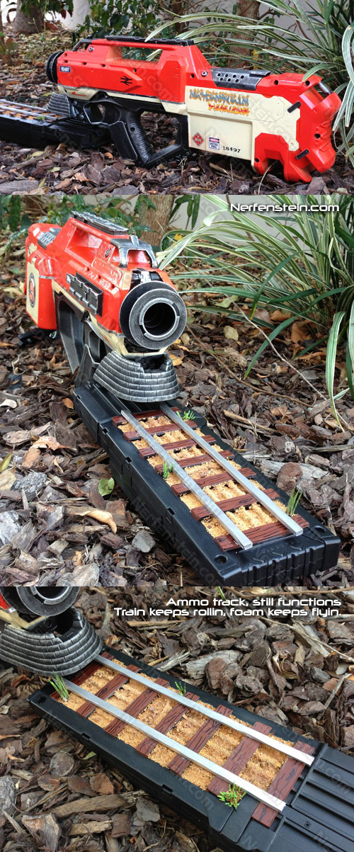 nerf rayven train mod dieselpunk rail gun by nerfenstein girlygamer