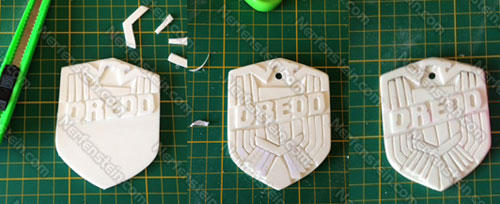 handmade judge dredd badge 