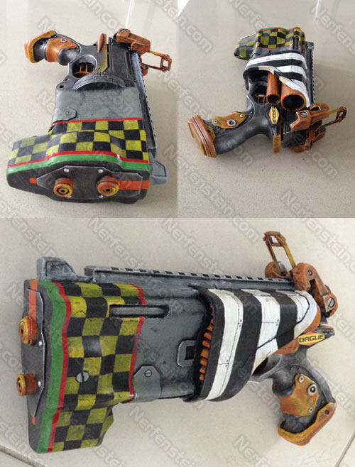 borderlands torgue blaster pistol cosplay prop by nerfenstein girlygamer