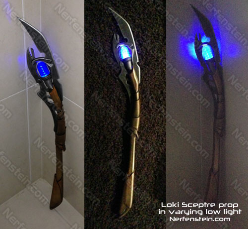 Loki sceptre cosplay prop by nerfenstein girlygamer