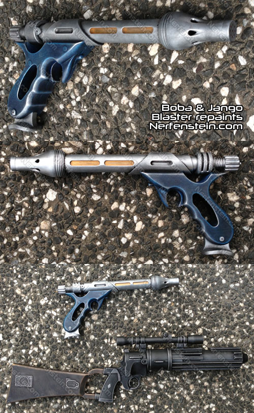 boba fett rifle repaint by nerfenstein girlygamer jango fett pistol repaint