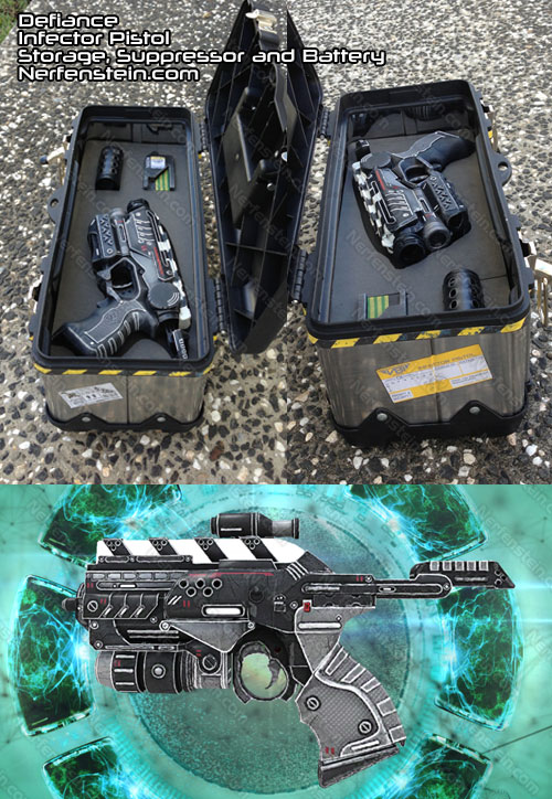 SyFy Defiance nerf mod infector blaster nerf firestrike by nerfenstein girlygamer