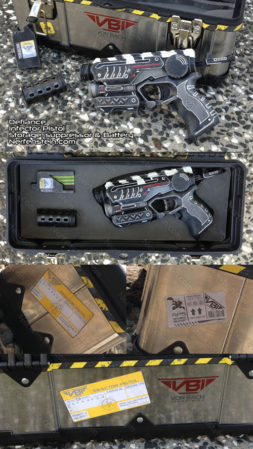 SyFy Defiance nerf mod infector blaster nerf firestrike by nerfenstein girlygamer