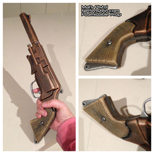 mal reynolds firefly pistol for australian cosplay by nerfenstein girlygamer