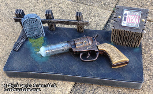 wild west steampunk tesla revolver by nerfenstein girlygamer