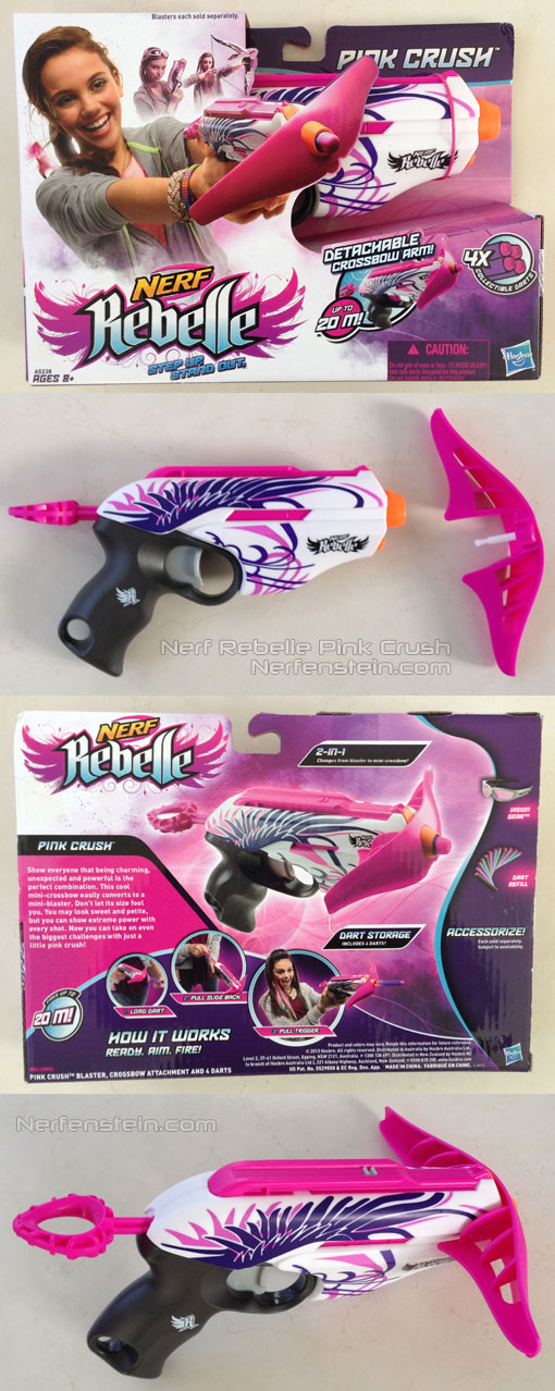 nerf rebelle pink crush nerf review by nerfenstein girlygamer