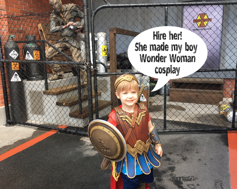 Boys Wonder Woman cosplay by Nerfenstein