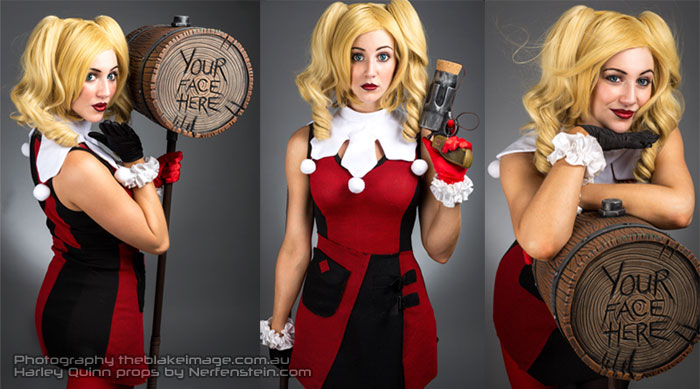 harley quinn cosplay props by nerfenstein girlygamer