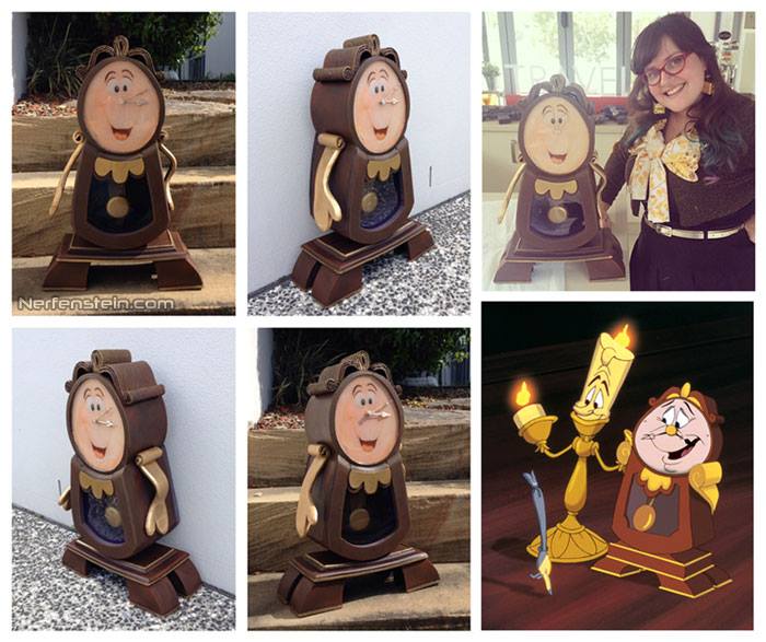 cogsworth lifesized clock beauty and the beast