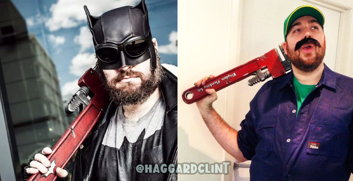 haggard clint on instagram greaser batman and luigi cosplay