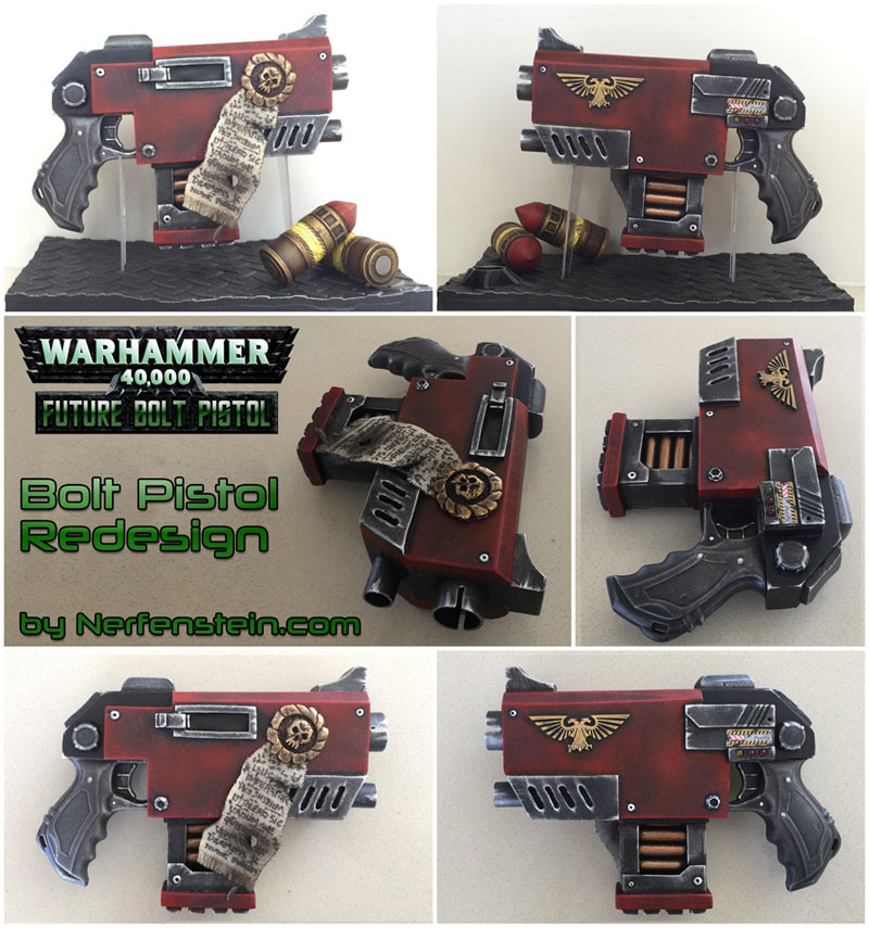 warhammer 40k bolter prop build redesign by nerfenstein girlygamer