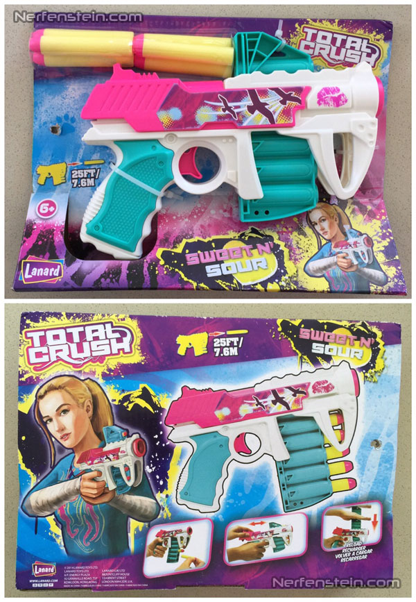 total crush toy blaster used for paint techniques for nerf mods