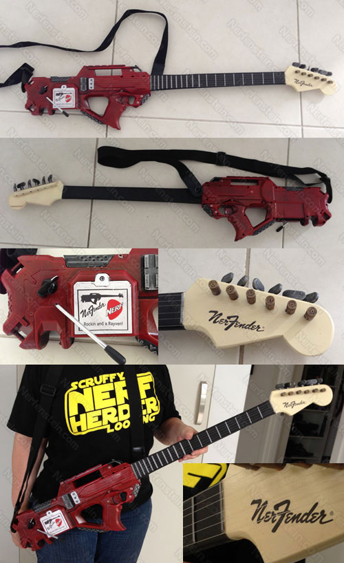 nerfender the nerf blaster guitar mod by nerfenstein girlygamer