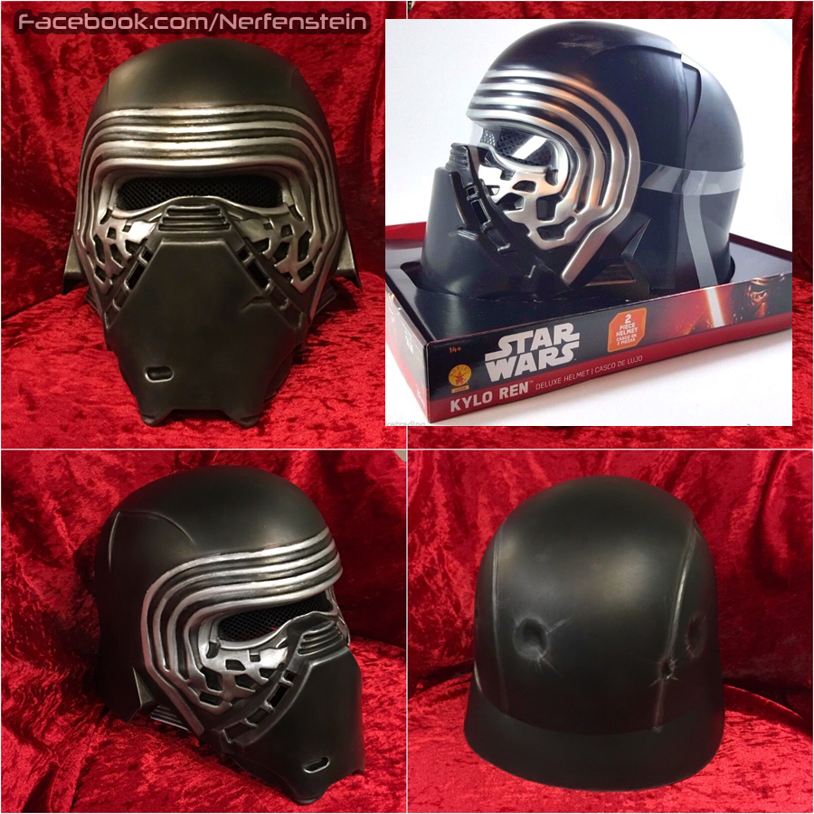 Rubies version Kylo Ren helmet mod and repaint by nerfenstein