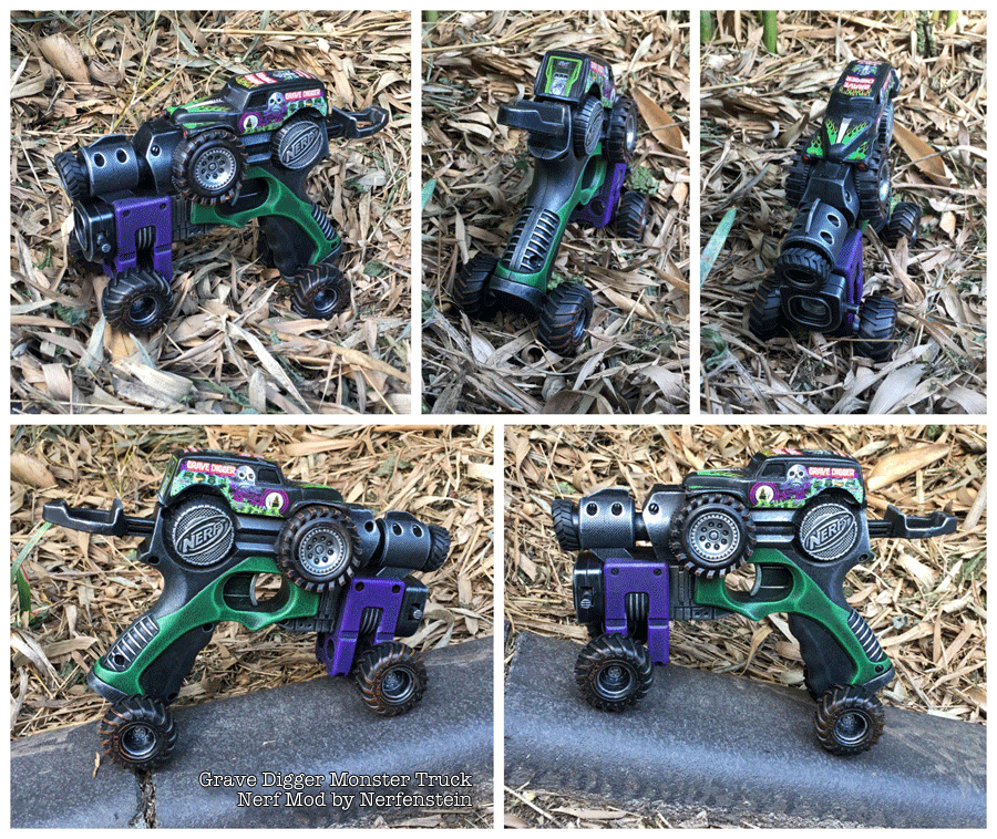 grave digger monster truck nerf mod