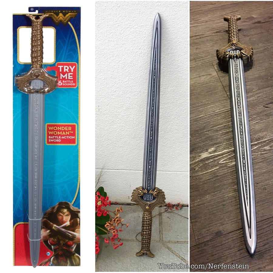 Wonder Woman battle action sword toy repaint by nerfenstein