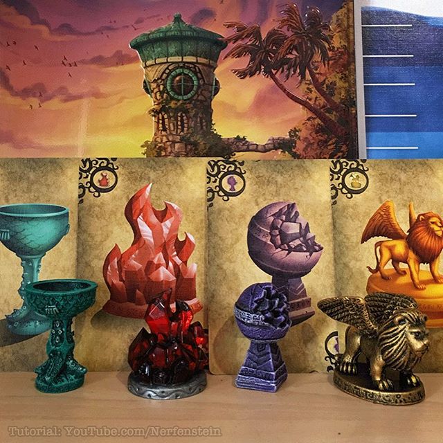 Forbidden Island components repainted