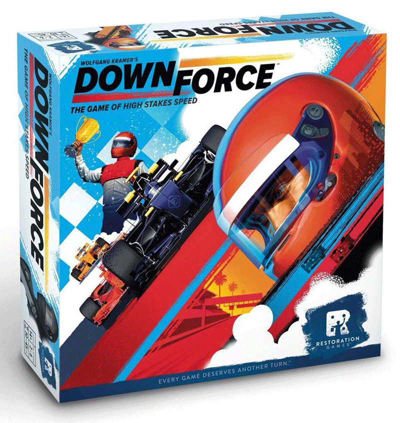 Downforce baord game review - Downforce racing game by restoration games