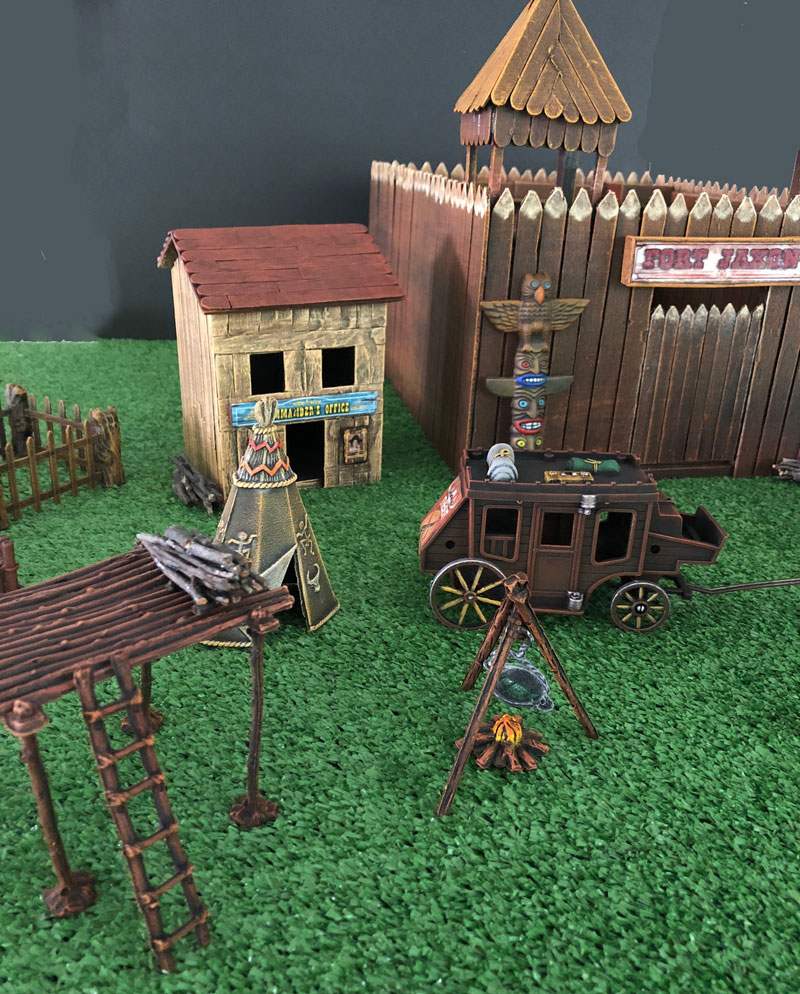 Toy wild west fort build and paint project