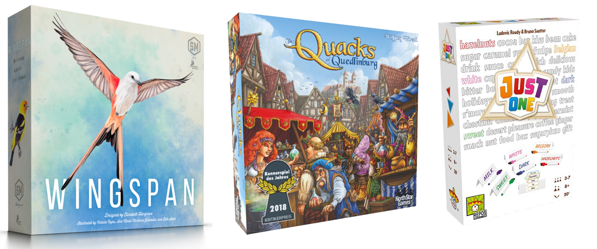 Favorite Board Games of 2019 Wingspan Qucks of Quedlinburg and Just One