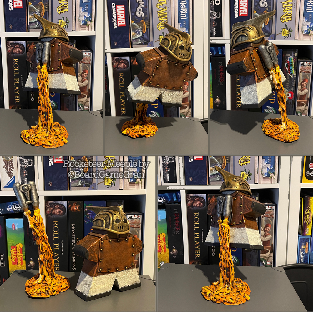 The Rocketeer meeple for display