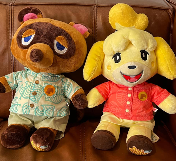animal crossing build a bear teddies tom nook and isabelle